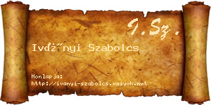 Iványi Szabolcs névjegykártya