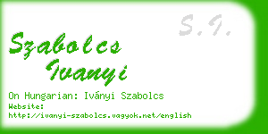 szabolcs ivanyi business card