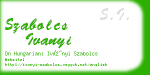 szabolcs ivanyi business card